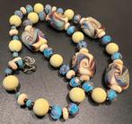 Bijzondere mooi deze swirl Murano lampwork kralen ketting., Ophalen of Verzenden, Zo goed als nieuw, Blauw, Overige materialen
