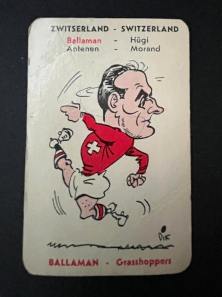 Voetbalplaatje Balleman (Zwitserland) 1958 Dik Bruynesteyn, Verzamelen, Sportartikelen en Voetbal, Gebruikt, Poster, Plaatje of Sticker