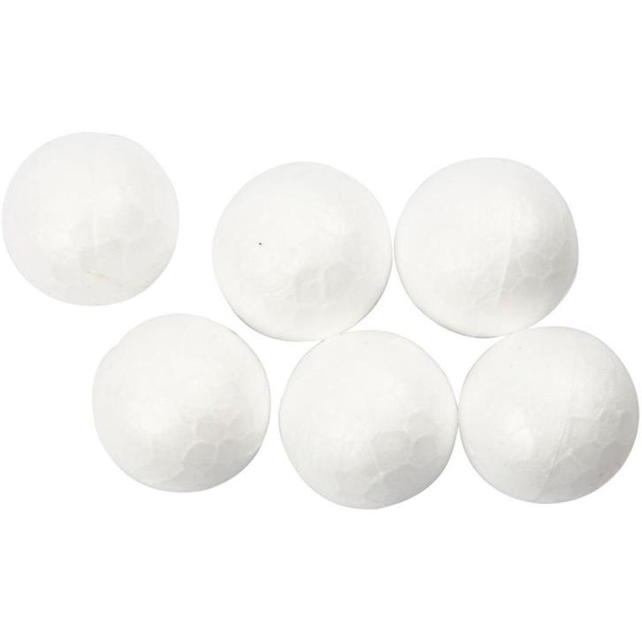 Styropor (piepschuim) ballen Ø 1,5 cm 5 stuks, Hobby en Vrije tijd, Knutselen, Nieuw, Materiaal, Ophalen of Verzenden