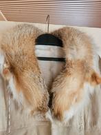 Suède jas met echt bont, Kleding | Dames, Jassen | Winter, Ophalen of Verzenden, Zo goed als nieuw