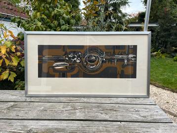 JOS HERMANS, Nuth 1939-2017, Litho 20/50, Abstract, jaren 70 beschikbaar voor biedingen