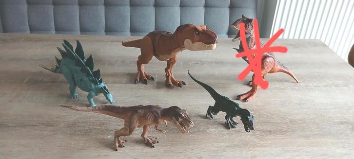 Jurassic world dino hap en Stamp t-rex stegosaurus, Kinderen en Baby's, Speelgoed | Actiefiguren, Ophalen of Verzenden