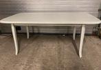 Vintage Eettafel. L175cm. Wit. Hout., Huis en Inrichting, Tafels | Eettafels, Ophalen, Gebruikt, Vintage, 50 tot 100 cm