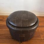 Vintage patchwork opbergpoef, vintage design, Ophalen of Verzenden, Zo goed als nieuw, Rond