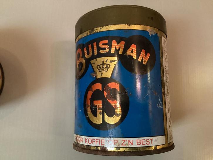 Oude Buisman blik, Verzamelen, Blikken, Gebruikt, Koffie, Ophalen of Verzenden