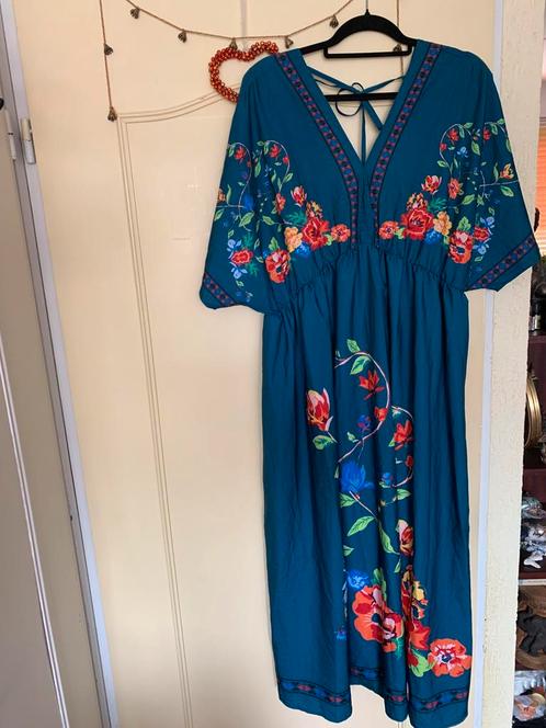 Fantastisch mooie zomerjurk 46/48, Kleding | Dames, Jurken, Zo goed als nieuw, Maat 46/48 (XL) of groter, Onder de knie, Ophalen of Verzenden