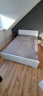 Bed 140x200cm, Ophalen, Wit, 140 cm, Zo goed als nieuw