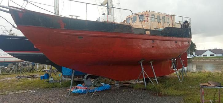 Stalen boot uit 1928, Watersport en Boten, Zeilen en Zeiltoebehoren, Gebruikt, 60 m² of meer, 6 meter of meer, Ophalen