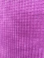 Vintage paars ribstof gordijn ogen. Lap stof 140 x 277 (KG9), Gebruikt, Paars, Ophalen of Verzenden, 30 tot 120 cm