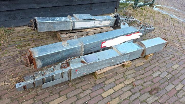 Compacte fabrieks kokermast 9,5 meter, Telecommunicatie, Antennes en Masten, Gebruikt, Mast, Ophalen