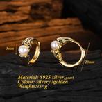 925 pareloorbellen, goud- en zilverkleurig, Sieraden, Tassen en Uiterlijk, Oorbellen, Nieuw, Ophalen of Verzenden, Knopjes of Stekers