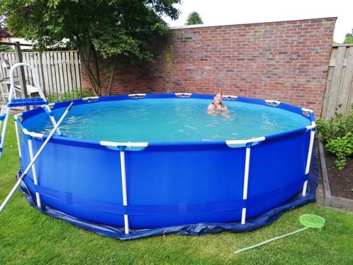 te koop zwembad rond doorsnee 4,50 m, Tuin en Terras, Zwembaden, Gebruikt, Opzetzwembad, 80 tot 120 cm, 400 cm of meer, 300 cm of meer