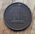 New-Brunswick (Canada) one penny token 1843, Postzegels en Munten, Munten | Amerika, Ophalen of Verzenden, Losse munt, Noord-Amerika