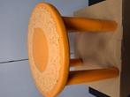 rond krukje oranje., Ophalen, Gebruikt, Hout