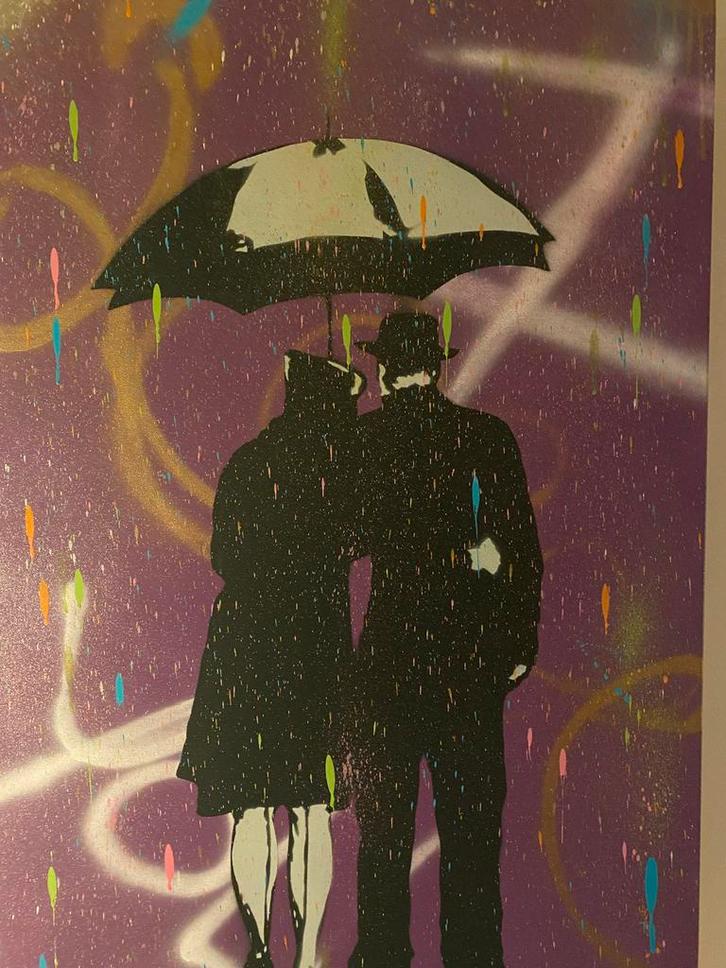 BASM - Shelter, Antiek en Kunst, Kunst | Schilderijen | Modern, Ophalen of Verzenden