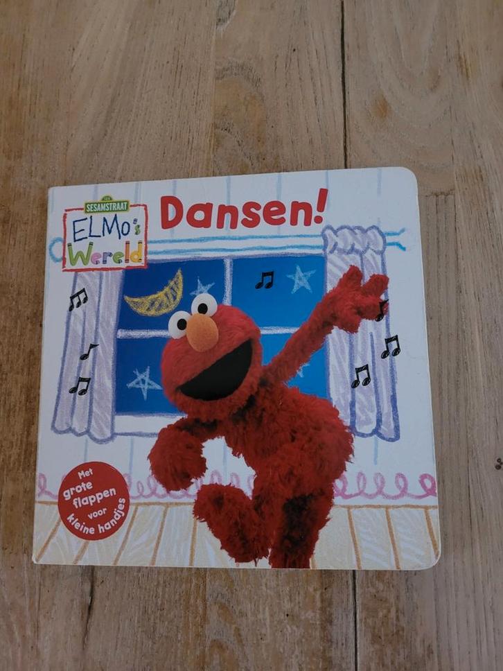 Elmo's Wereld - Dansen! Boek, Boeken, Kinderboeken | Baby's en Peuters, Gelezen, 1 tot 2 jaar, Uitklap-, Voel- of Ontdekboek, Ophalen of Verzenden