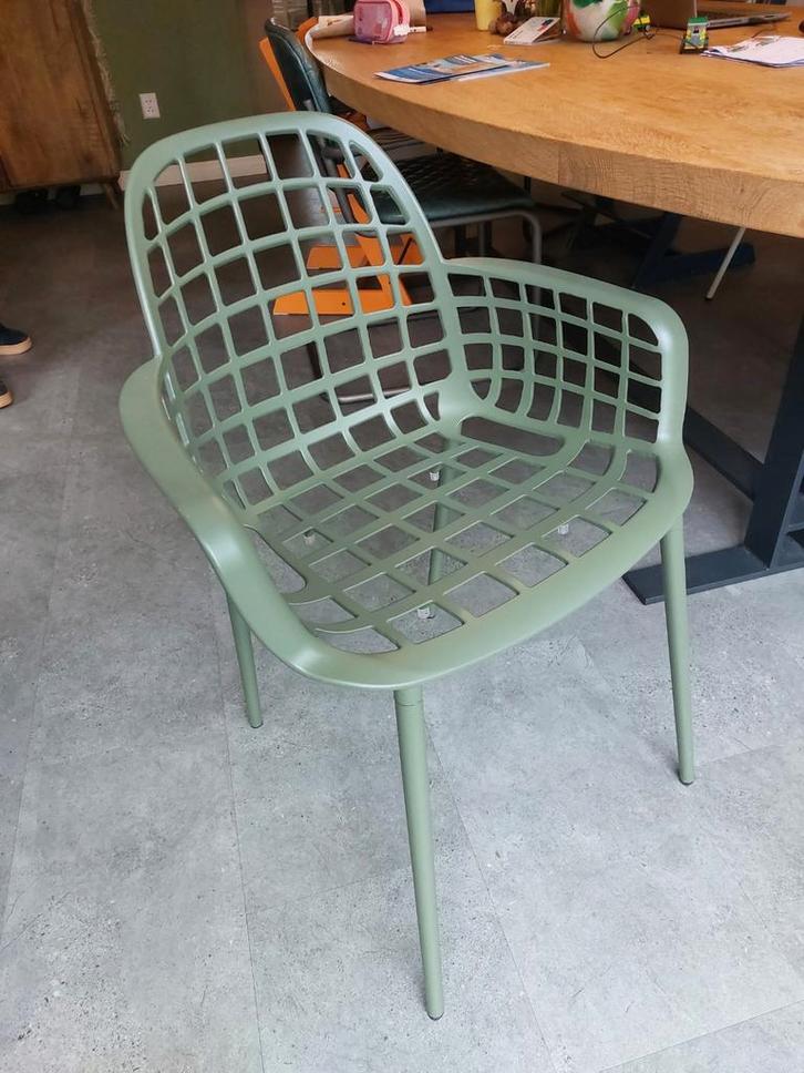 Zuiver Albert Kuip Eetkamerstoel. Groen metaal, Huis en Inrichting, Stoelen, Zo goed als nieuw, Eén, Metaal, Overige kleuren, Ophalen of Verzenden