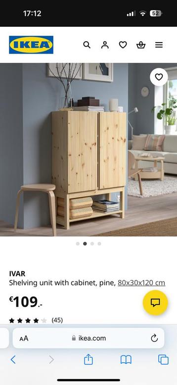 Ikea Ivar Kast (Cabinet) - Painted to walnut color (Wenge) - afbeelding 8