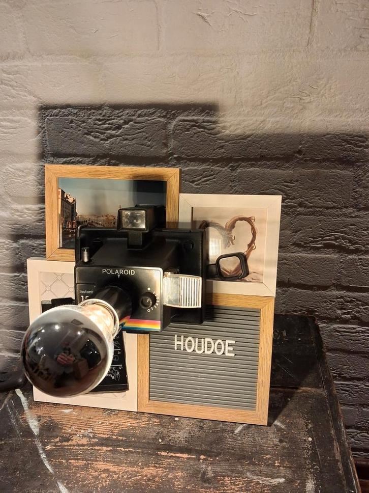 Vintage camera lamp, Huis en Inrichting, Lampen | Tafellampen, Minder dan 50 cm, Ophalen of Verzenden