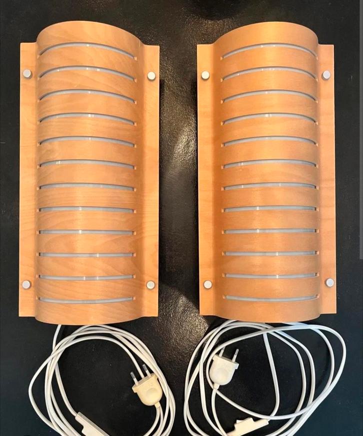 Vintage wandlampen Strimma van Ikea - 3 beschikbaar, Huis en Inrichting, Lampen | Wandlampen, Zo goed als nieuw, Kunststof, Metaal