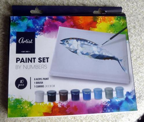 Schilderen op nummer, acryl - Vis  - nieuw, Hobby en Vrije tijd, Schilderen, Nieuw, Acrylverf, Ophalen of Verzenden