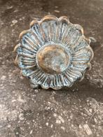 Deurknop bloem messing antiek 63mm, Ophalen of Verzenden