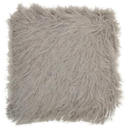 Sierkussens Dubbelzijdig Langharig Mongolian Bont, Huis en Inrichting, Woonaccessoires | Kussens, Nieuw, Grijs, Vierkant, Ophalen of Verzenden