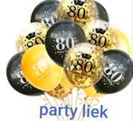 80 jaar ballonnen mix nr C375, Ophalen of Verzenden, Nieuw, Versiering, Verjaardag