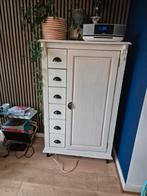 Brocante witte (kinderkleding) kast., Ophalen, Gebruikt, 5 laden of meer, 100 tot 150 cm