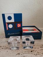 Koninklijke Leerdam 61015 kandelaar 2x helder kristal glas, Antiek en Kunst, Ophalen of Verzenden