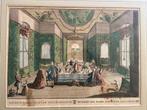 grote oude antieke ets gravure regozijo del padre, Ophalen