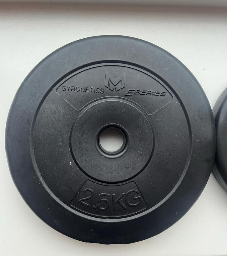 Gyrometics gewicht schijven 15 kg 4 x 2,5 kg en 4 x 1,25 kg, Sport en Fitness, Fitnessmaterialen, Gebruikt, Ophalen of Verzenden