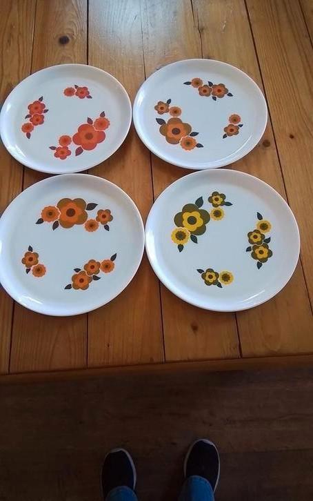 💐4 ONTBIJT BORDEN VAN ARCOPAL LOTUS ZELDZAAM, Antiek en Kunst, Antiek | Servies los, Ophalen of Verzenden