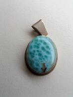 zilveren hanger met Larimar steen, Ophalen of Verzenden, Zo goed als nieuw, Met edelsteen, Zilver
