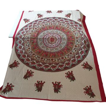 Boho etnisch tafelkleed olifanten bloemen paisley 185 x 128 beschikbaar voor biedingen
