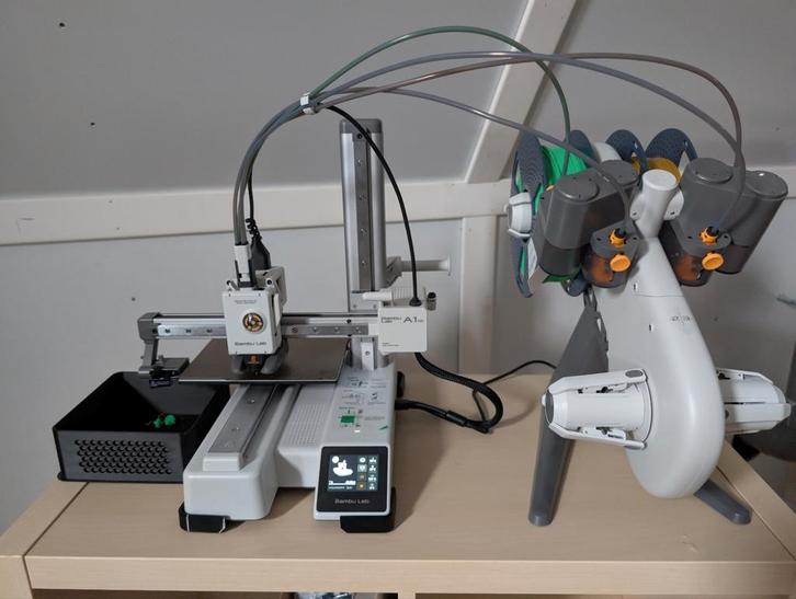 Bambu Lab A1 Mini + AMS, Computers en Software, 3D Printers, Zo goed als nieuw, Ingebouwde Wi-Fi, Ophalen