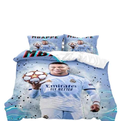 240x220 dekbedovertrek voetbal mbappe, Huis en Inrichting, Slaapkamer | Beddengoed, Nieuw, Dekbedovertrek, Eenpersoons, Ophalen of Verzenden