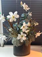 Kunstbloemstuk in ovale pot - 1stuks, Ophalen, Zo goed als nieuw, Binnen