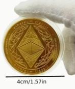 goudkleurige munt ethereum(soort bitcoin) in doosje, Postzegels en Munten, Munten en Bankbiljetten | Verzamelingen, Verzenden
