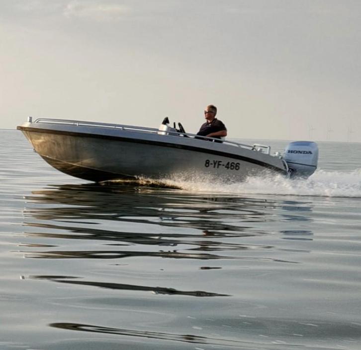Aluminium Boot met 100 pk Honda Motor, Watersport en Boten, Motorboten en Motorjachten, Gebruikt, Aluminium, Tot 6 meter, Benzine