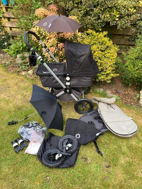 Bugaboo Cameleon kinderwagen zwart/antraciet met extra’s, Kinderen en Baby's, Kinderwagens en Combinaties, Gebruikt, Combiwagen