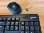 Toetsenbord 'Logitech' + muis draadloos incl USB dongle, Computers en Software, Ophalen, Gebruikt, Toetsenbord en muis-set, Draadloos