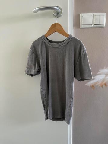 Zara Grijs Geribbeld Shirt - Maat S beschikbaar voor biedingen