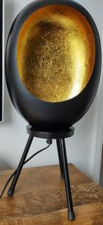 Mooie 'egg' lamp zwart/goud, Zo goed als nieuw, Ophalen