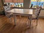 Eettafel wit, voor 2 of 4 personen., Ophalen, Gebruikt, 50 tot 100 cm, Vijf personen of meer