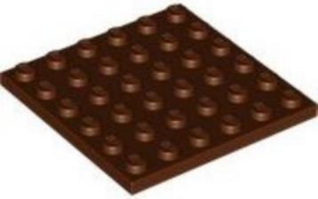 Lego plaatjes/plates 6x6 bruin 1x beschikbaar voor biedingen