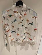 Windhonden greyhound galgo blouse Zara maat L nieuwstaat, Kleding | Dames, Blouses en Tunieken, Nieuw, Maat 42/44 (L), Ophalen of Verzenden