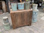 Stoere kast van Old Wood, Ophalen, Met deur(en), Teakhout, Zo goed als nieuw