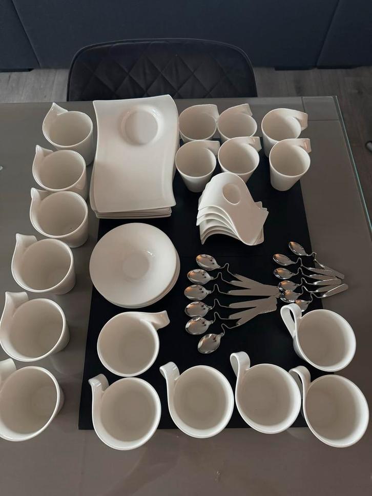 Villeroy & Boch New Wave Servies, Huis en Inrichting, Keuken | Servies, Zo goed als nieuw, Kop(pen) en/of Schotel(s), Effen, Porselein