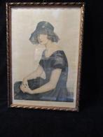 schilderij, afbeelding jaren 20,  Stanely Davis 1922, repro, Antiek en Kunst, Curiosa en Brocante, Ophalen of Verzenden